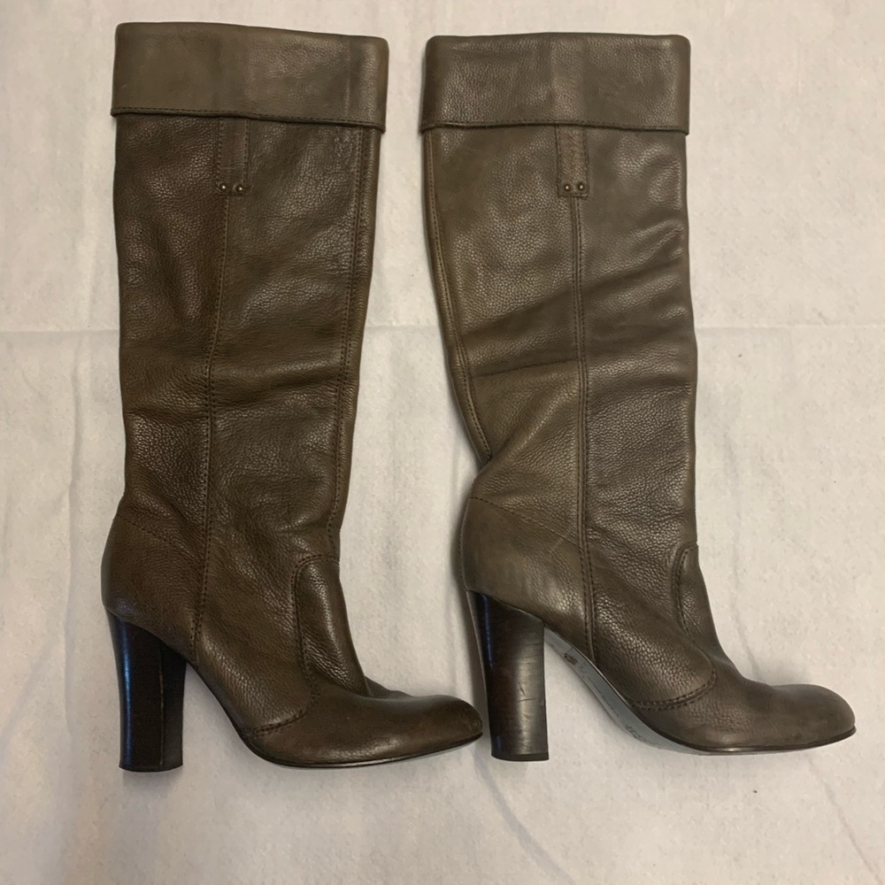 Miss Sixty brown leather boots size 39 run small